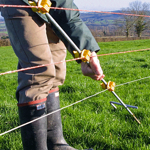 Rappa Steel Electric Fence Post & Yellow Insulator